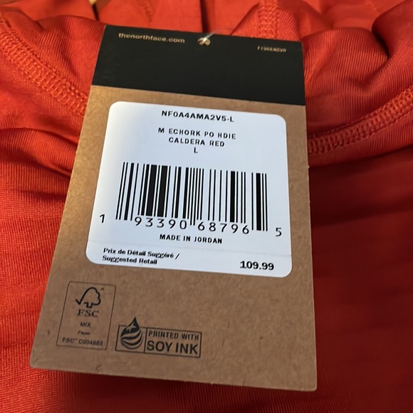 Men’s Echo Rock Hoodie Caldera red The North Face - Picture 3 of 4